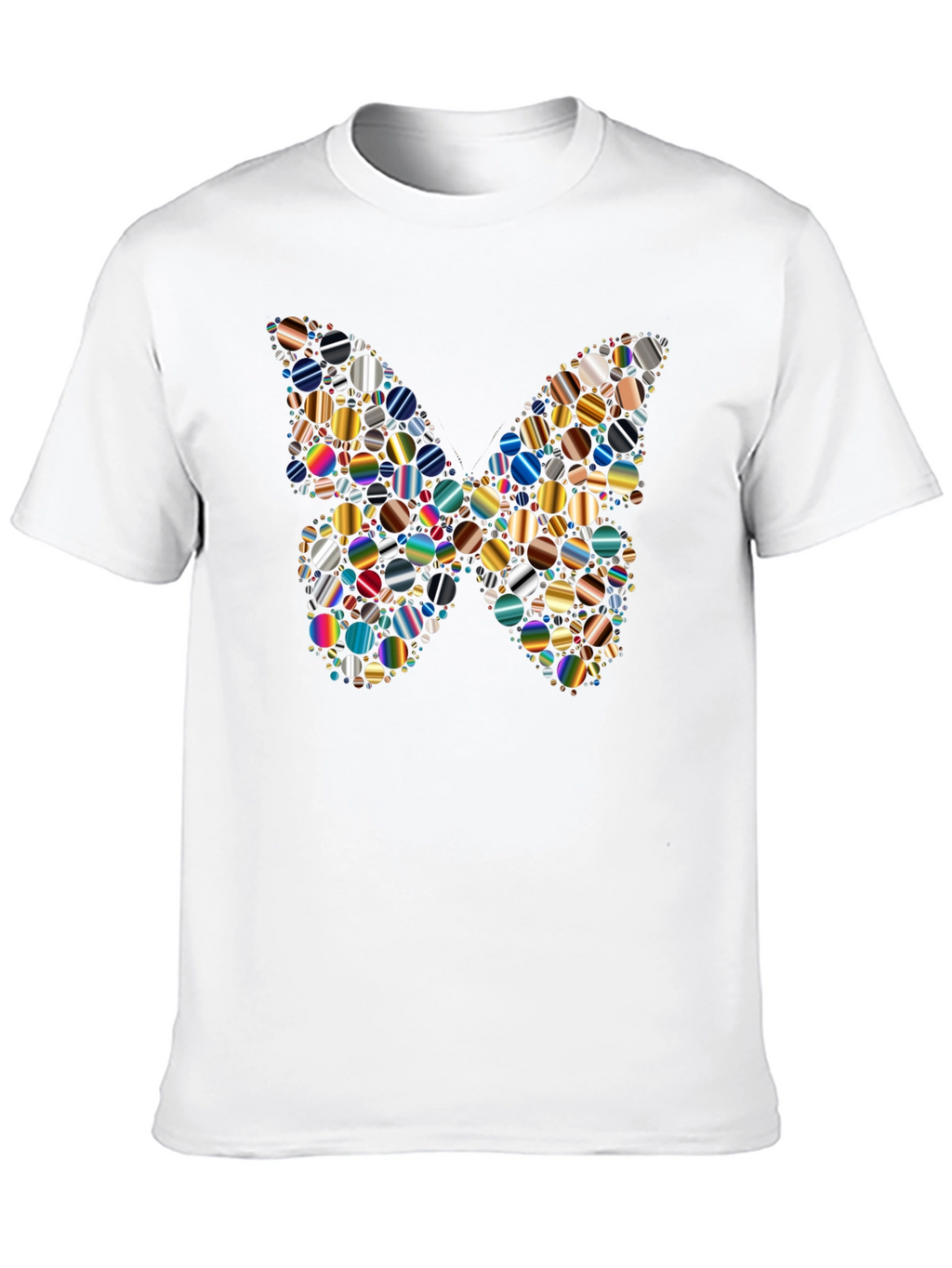 Butterfly Pattern Mens Graphic T-Shirt