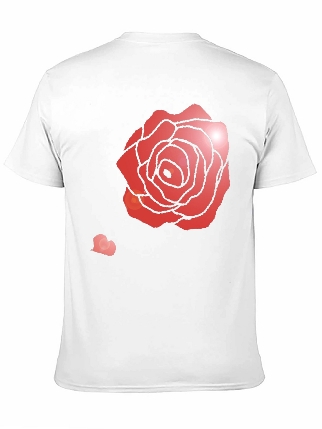 Rose Heart Graphic Tee - Stylish Black T-Shirt