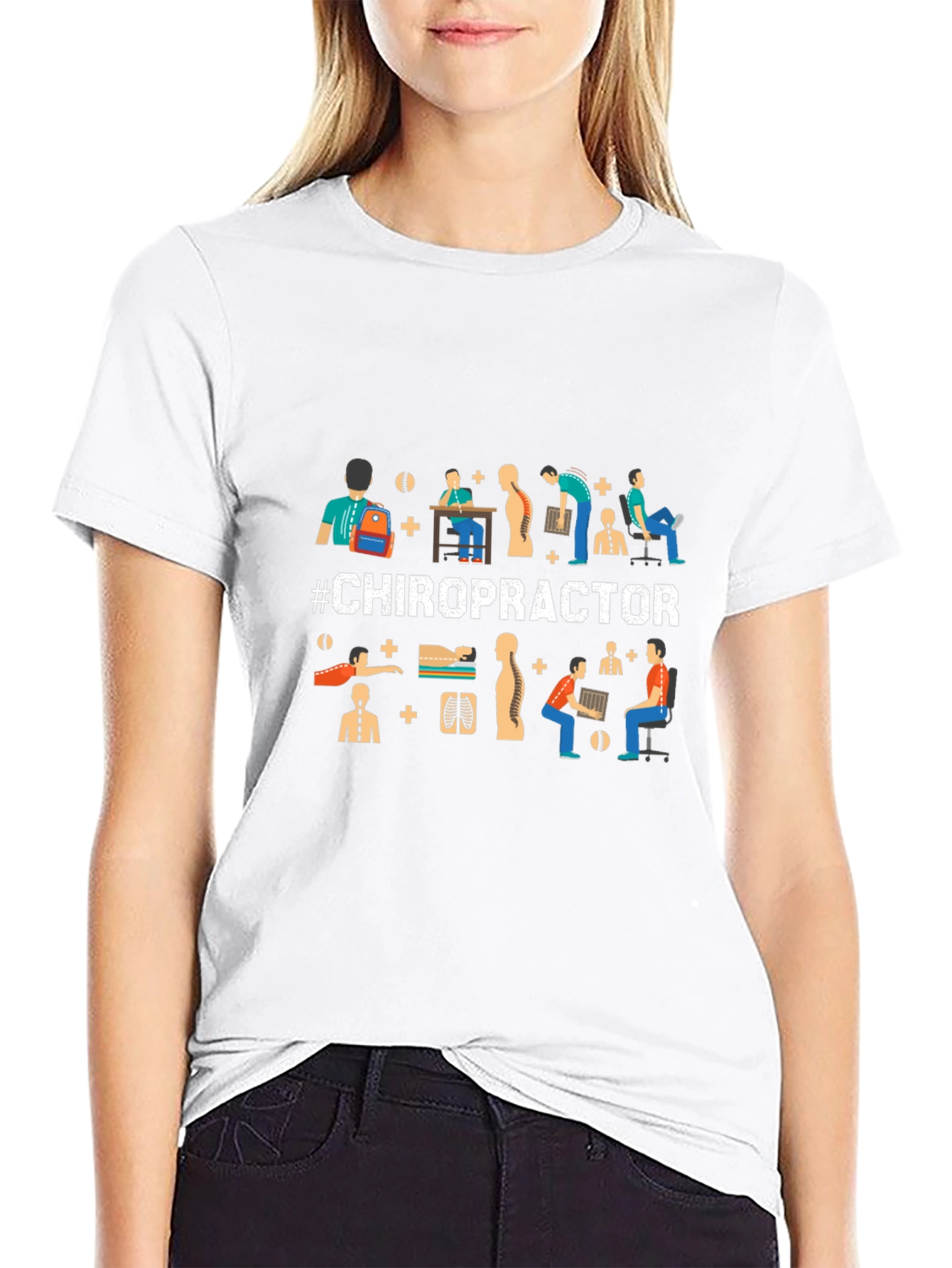 Chiropractor Graphic Tee - Black Cotton T-Shirt