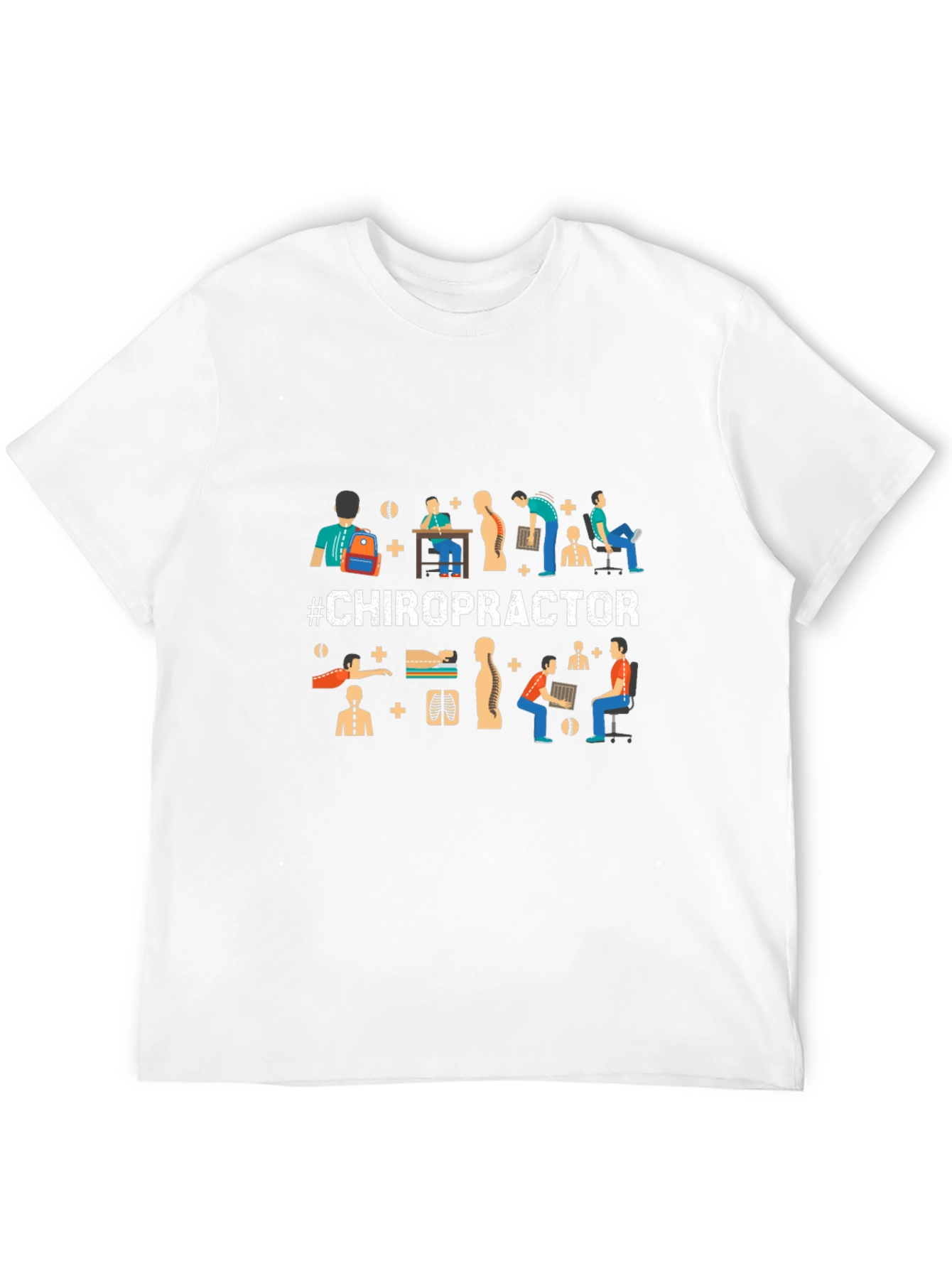 Chiropractor Graphic Tee - Black Cotton T-Shirt
