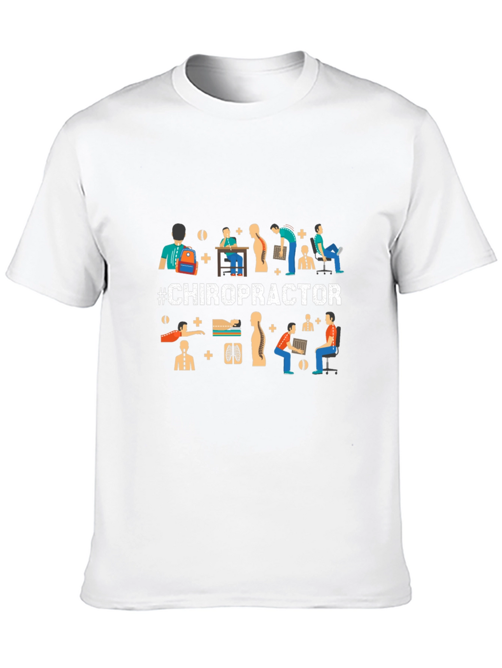 Chiropractor Graphic Tee - Black Cotton T-Shirt