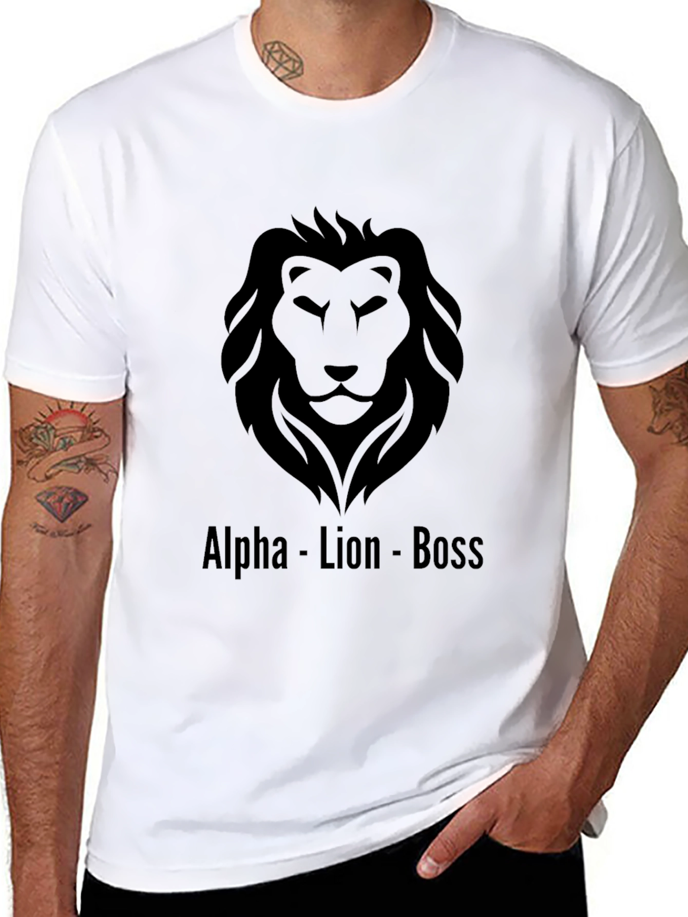 Alpha Lion Boss Graphic Tee - Black