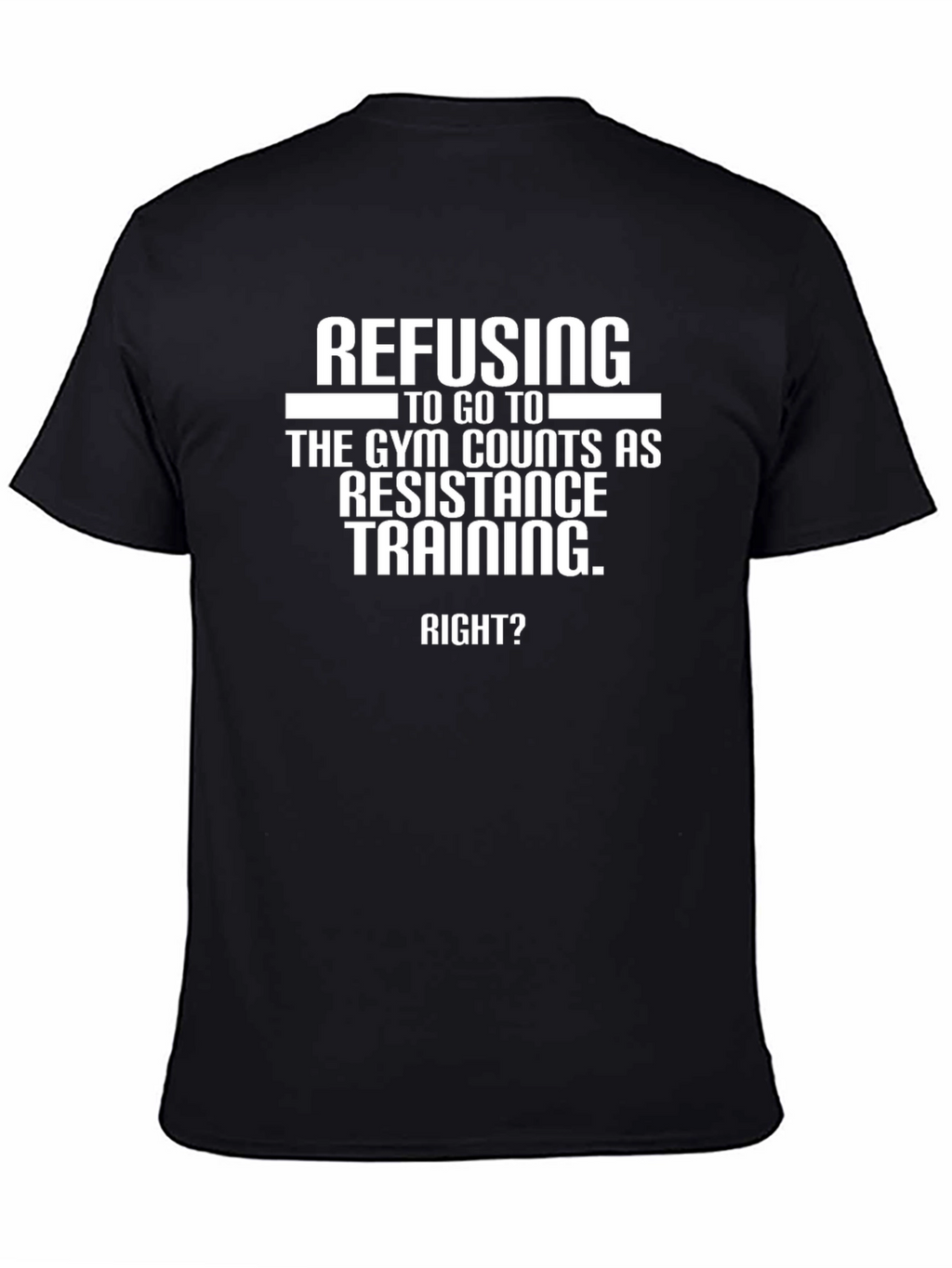 Funny Gym Resistance Training Black T-Shirt