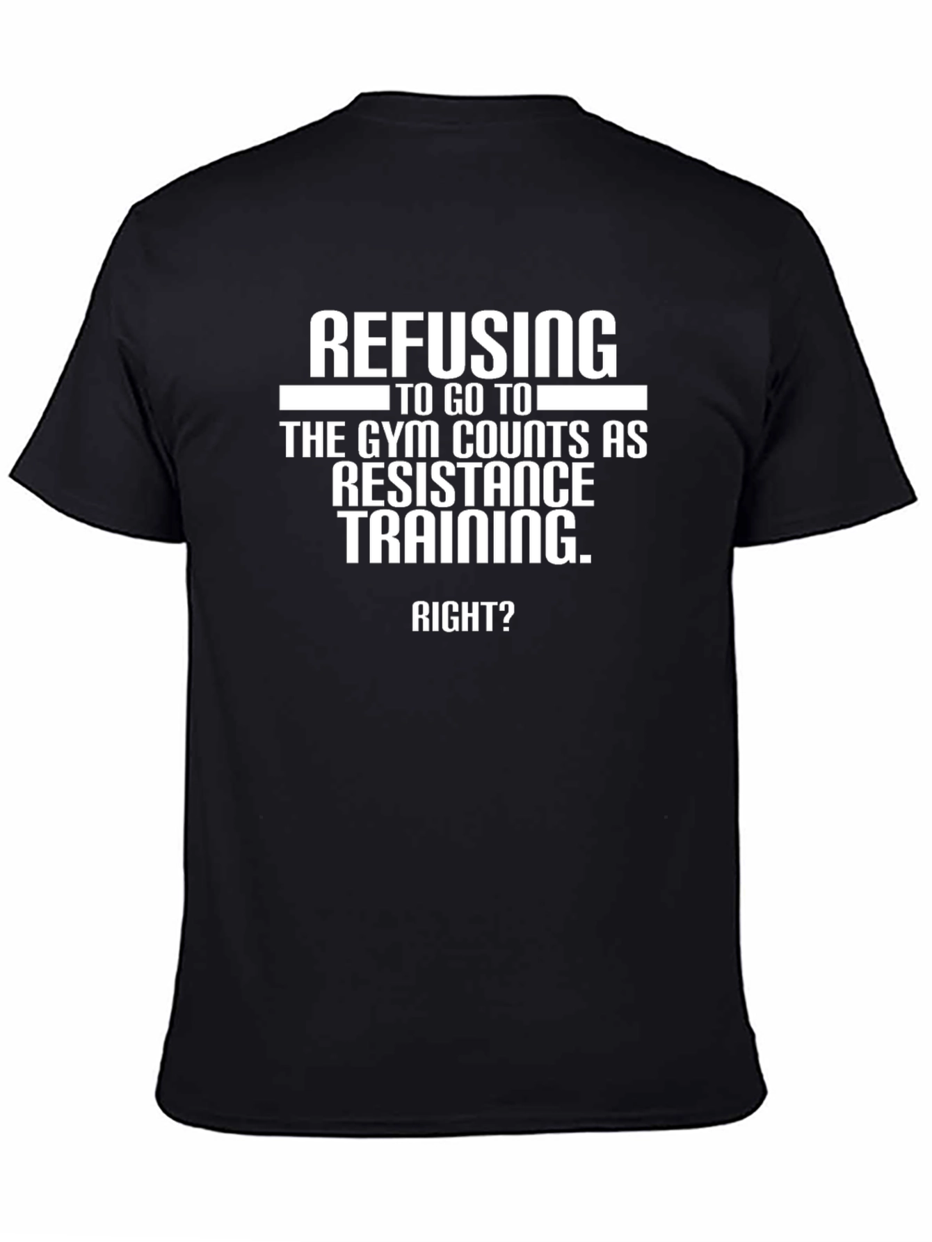 Funny Gym Resistance Training Black T-Shirt
