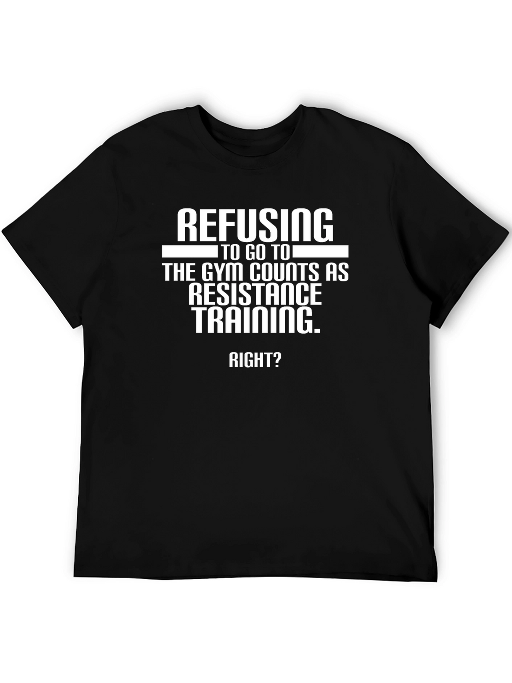 Funny Gym Resistance Training Black T-Shirt