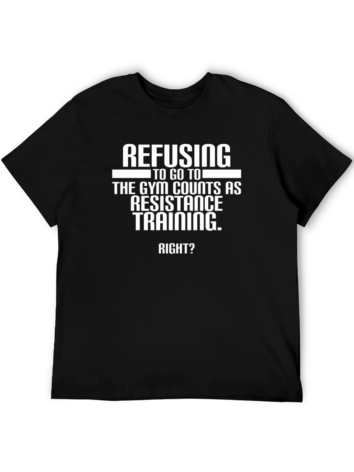Funny Gym Resistance Training Black T-Shirt