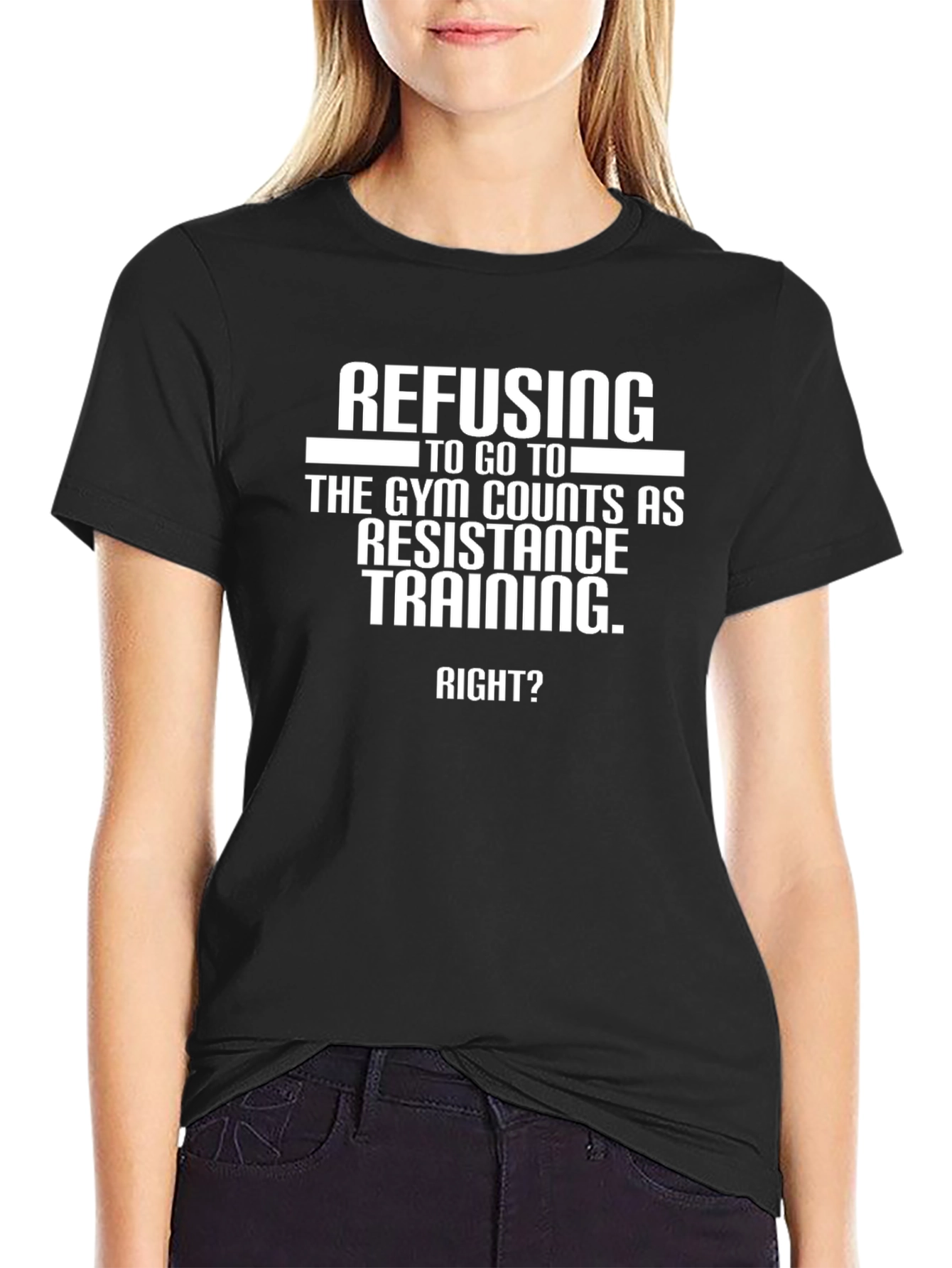 Funny Gym Resistance Training Black T-Shirt
