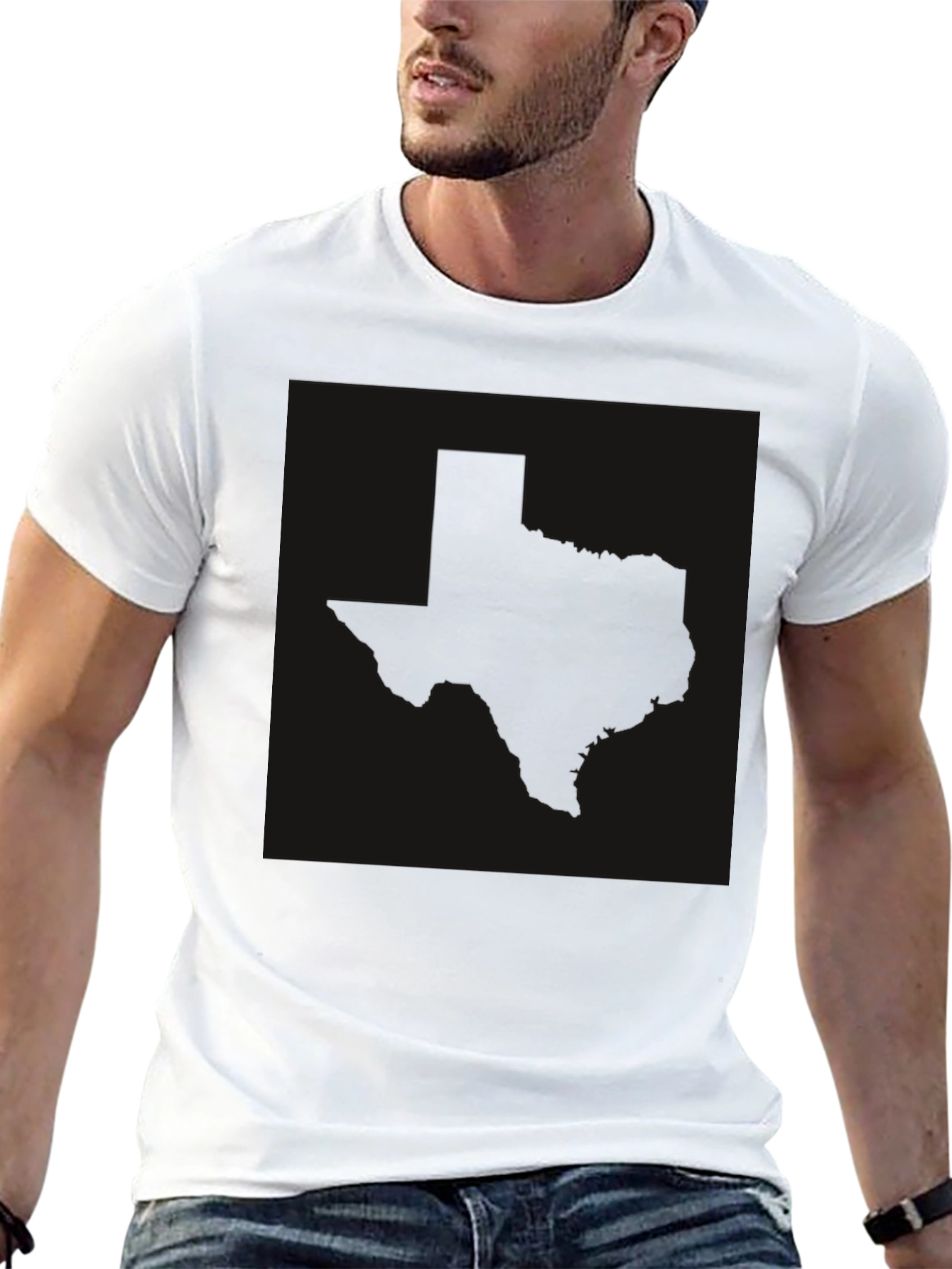 Texas Silhouette Black T-Shirt - Graphic Tee