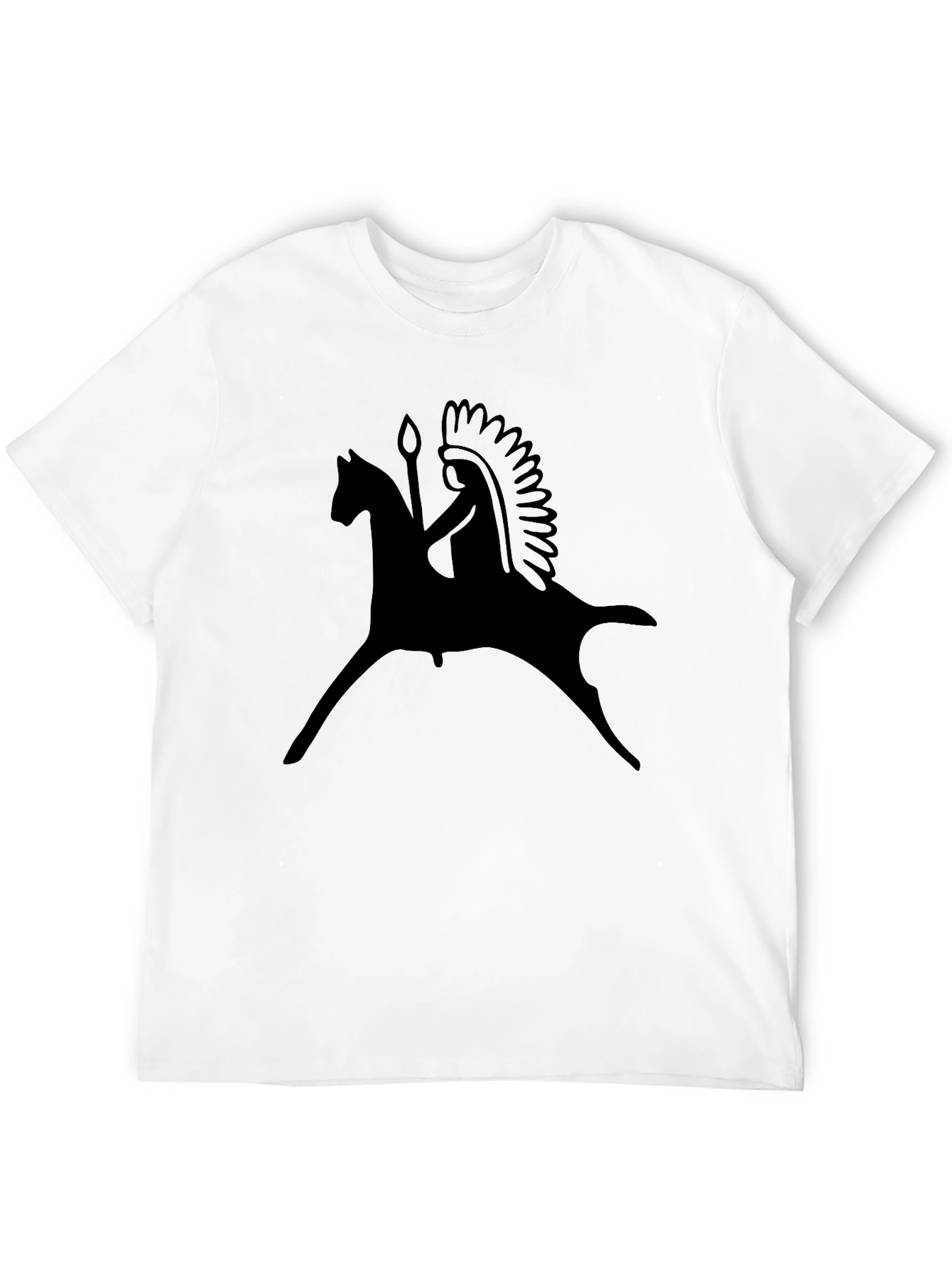 Native American Rider T-Shirt - Black Graphic Tee