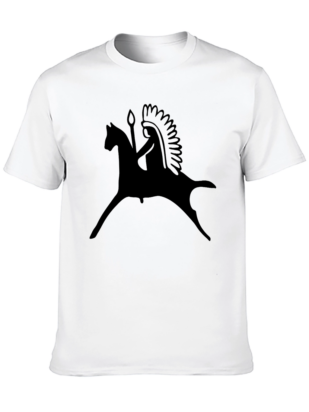 Native American Rider T-Shirt - Black Graphic Tee