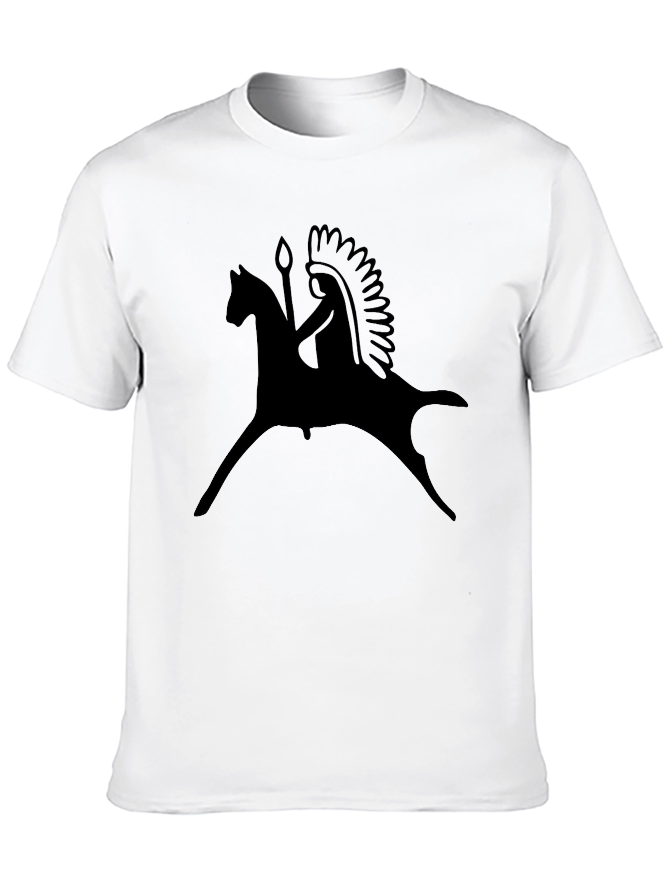 Native American Rider T-Shirt - Black Graphic Tee