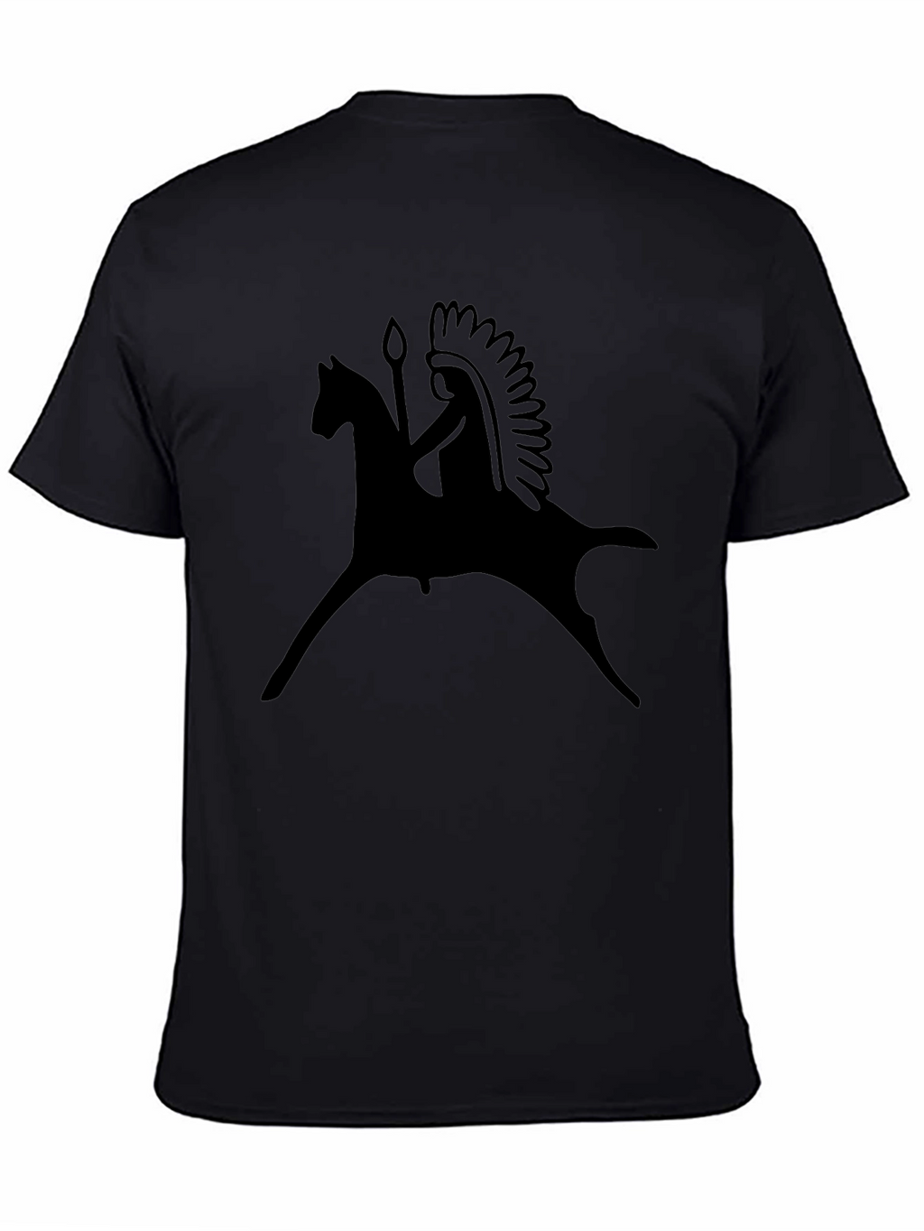 Native American Rider T-Shirt - Black Graphic Tee