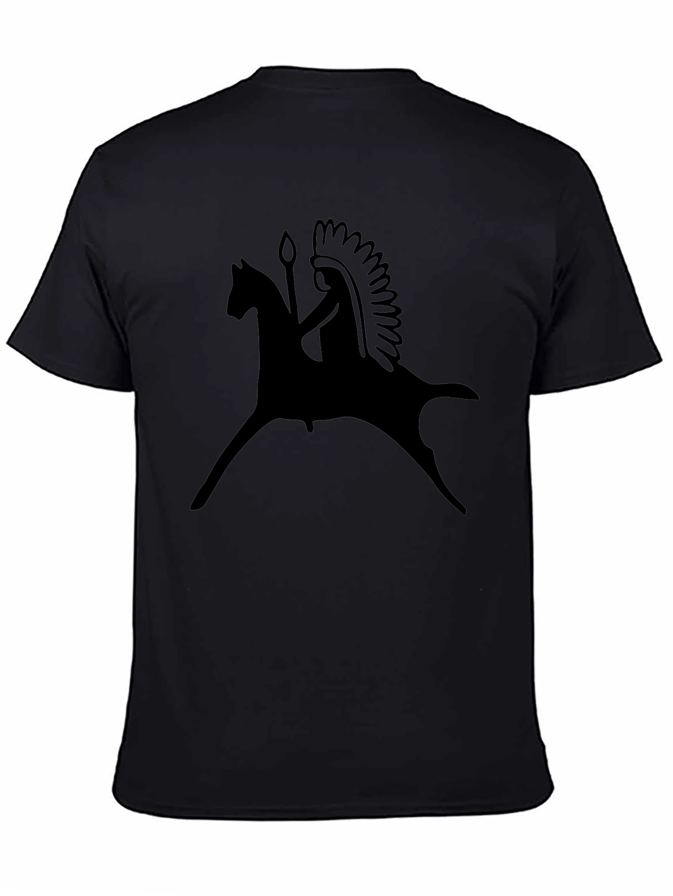 Native American Rider T-Shirt - Black Graphic Tee