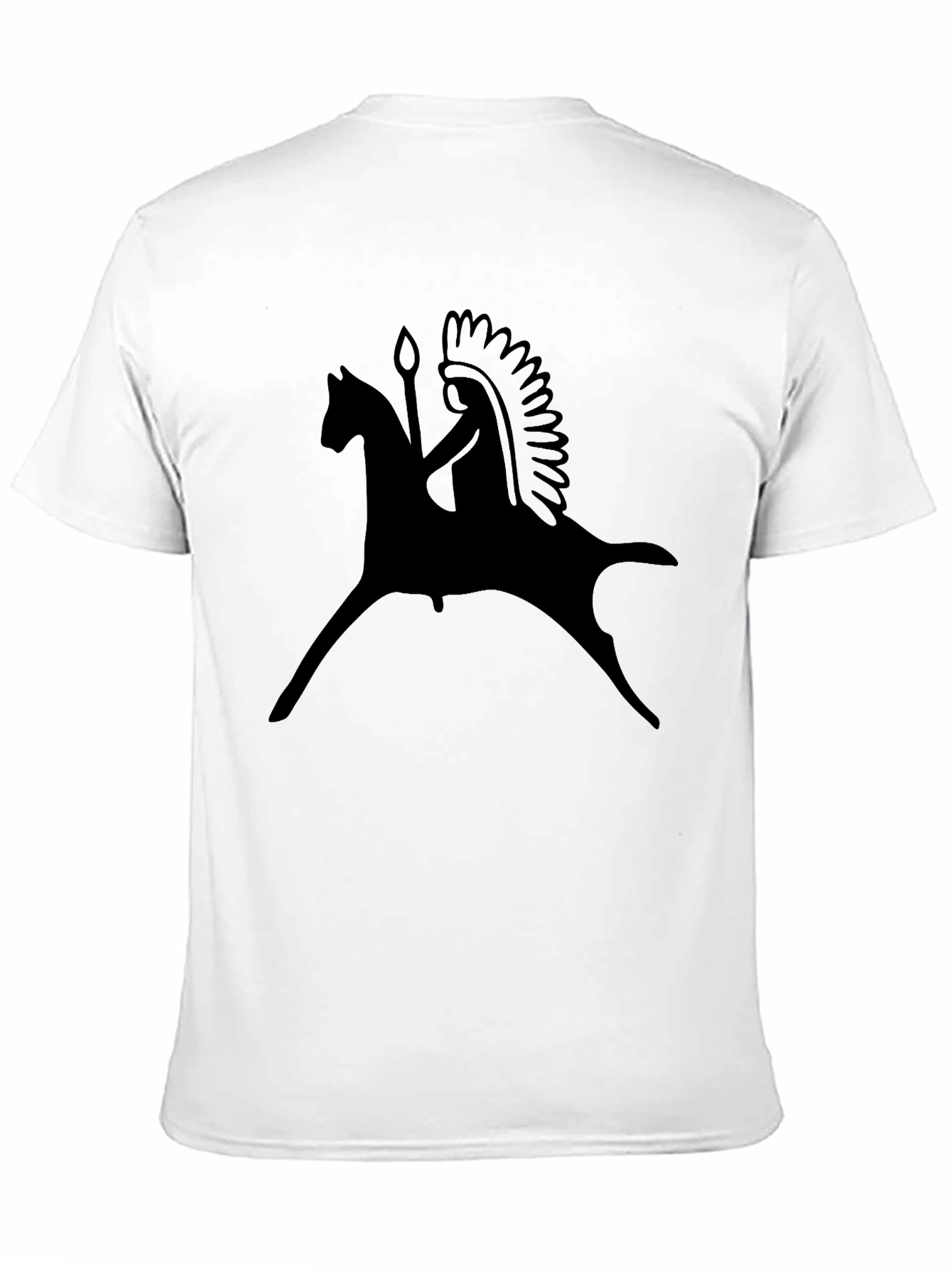 Native American Rider T-Shirt - Black Graphic Tee