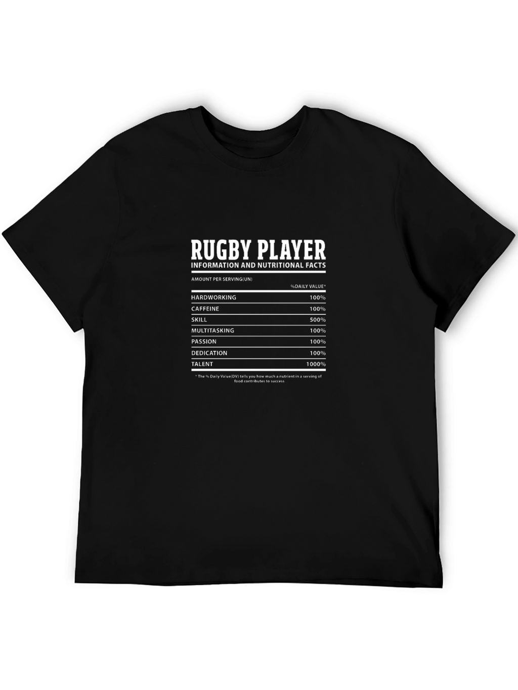 Rugby Player Nutritional Facts T-Shirt