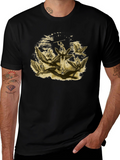 Angelic Graphic Print Black T-Shirt
