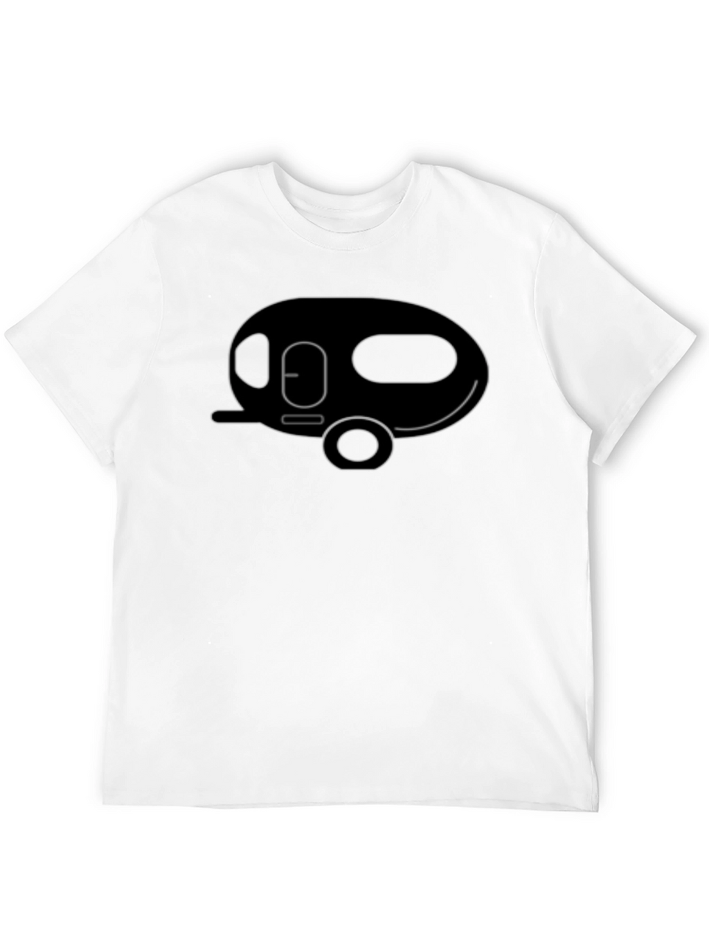Retro Camper Graphic Tee - Black Cotton T-Shirt