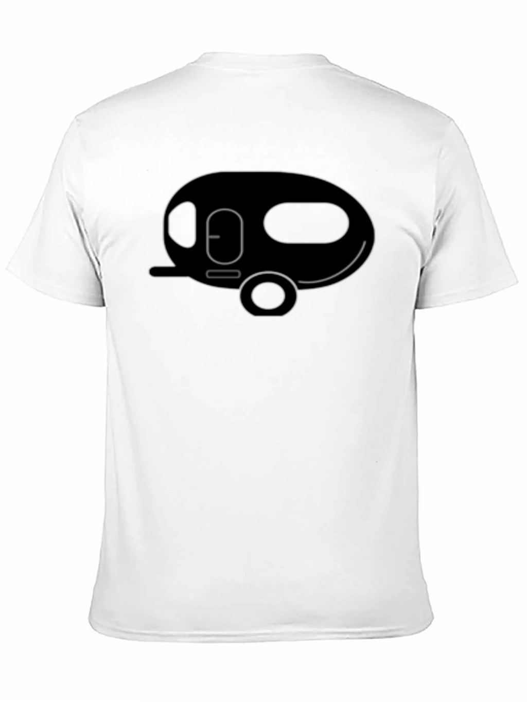 Retro Camper Graphic Tee - Black Cotton T-Shirt
