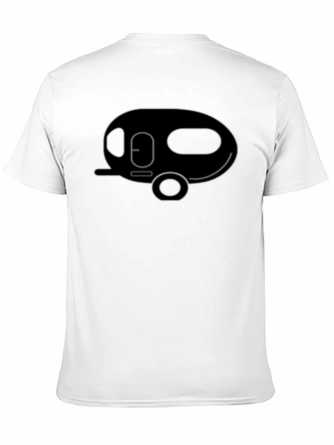 Retro Camper Graphic Tee - Black Cotton T-Shirt