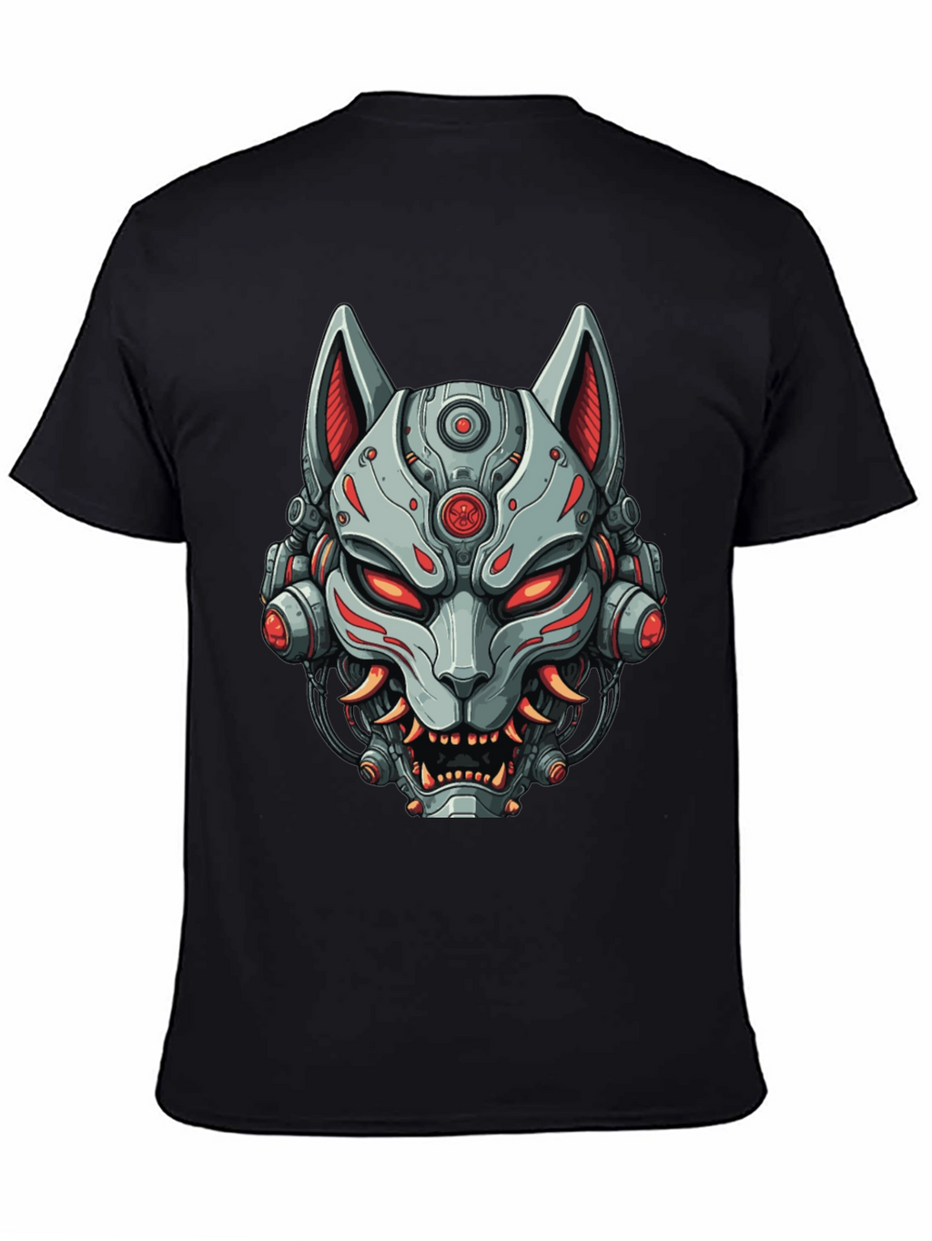 Cyberpunk Fox T-Shirt - Robotic Kitsune Graphic Tee