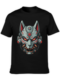 Cyberpunk Fox T-Shirt - Robotic Kitsune Graphic Tee