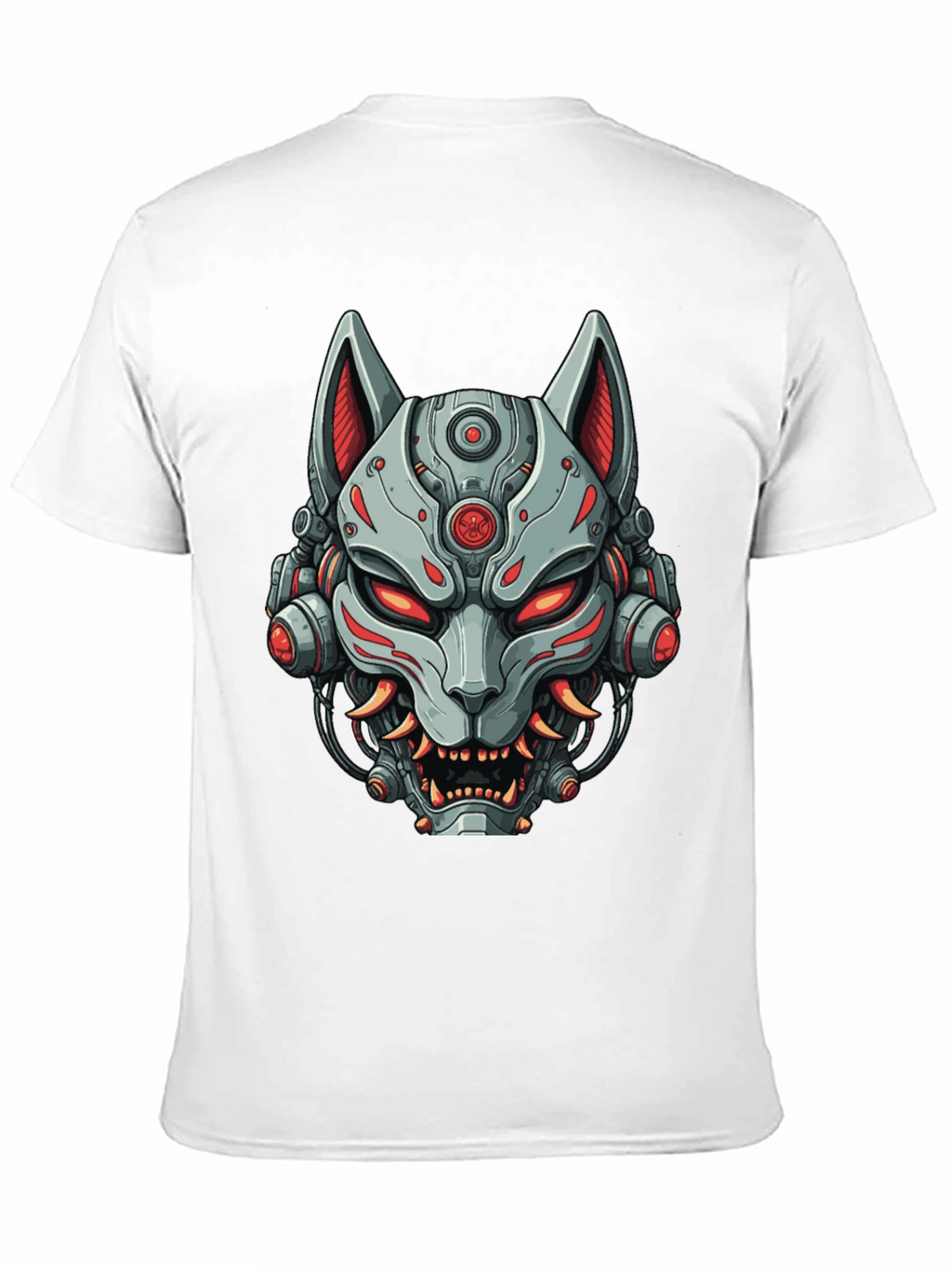 Cyberpunk Fox T-Shirt - Robotic Kitsune Graphic Tee