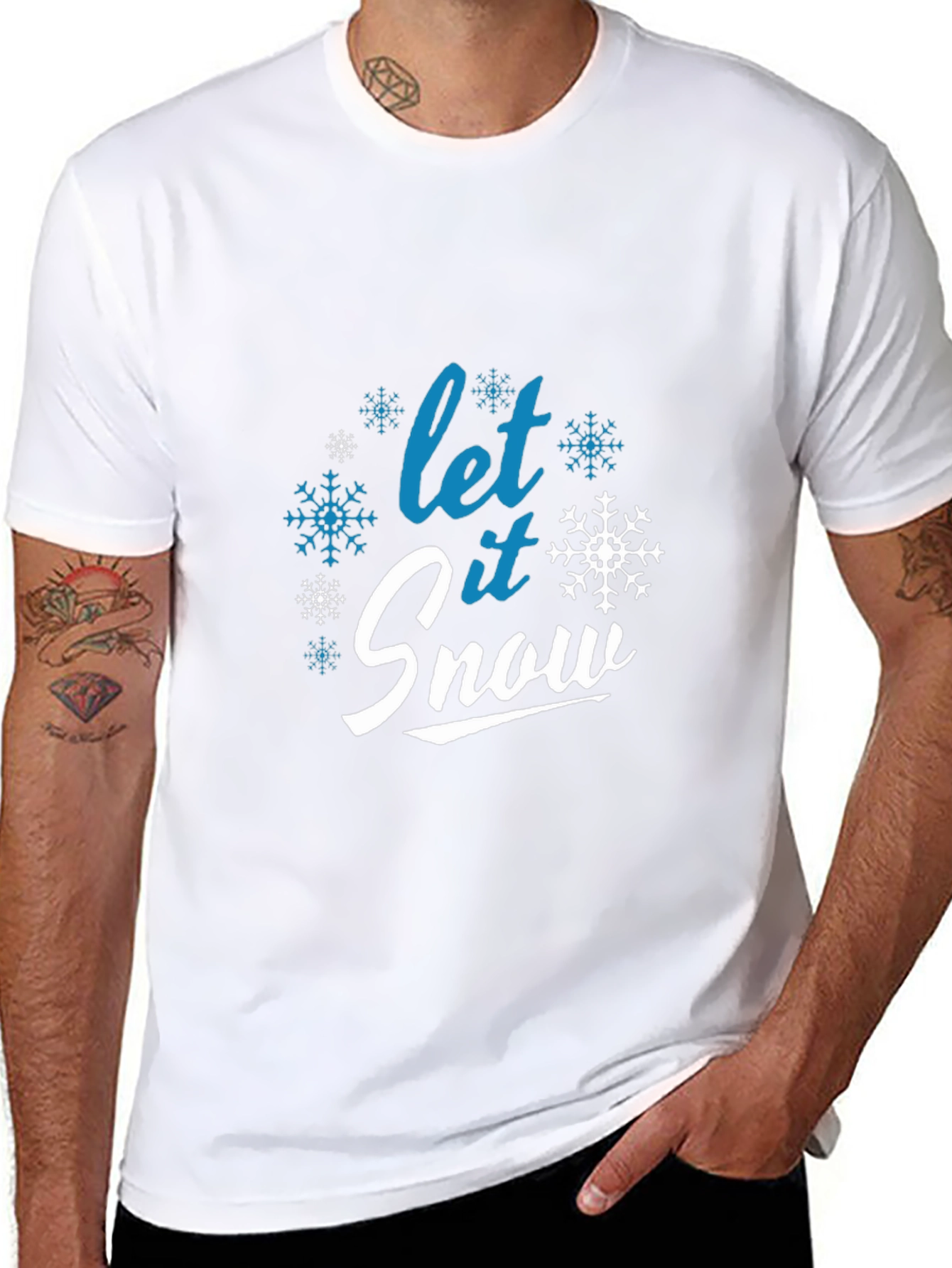 Let it Snow Black Graphic Tee