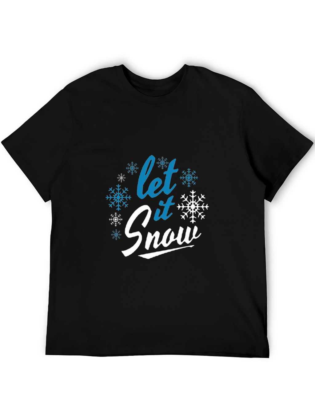 Let it Snow Black Graphic Tee