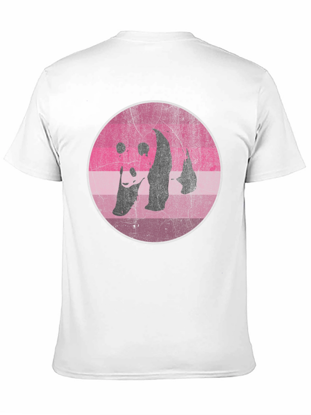 Retro Panda Graphic T-Shirt - Distressed Design