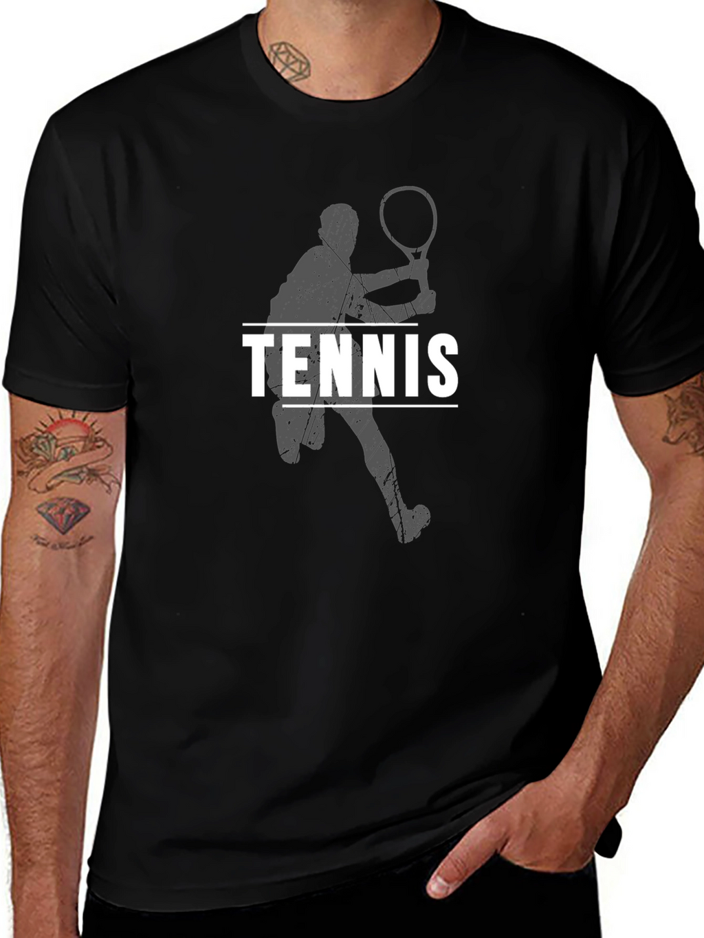 Tennis Player Graphic Tee - Stylish Sport T-Shirt