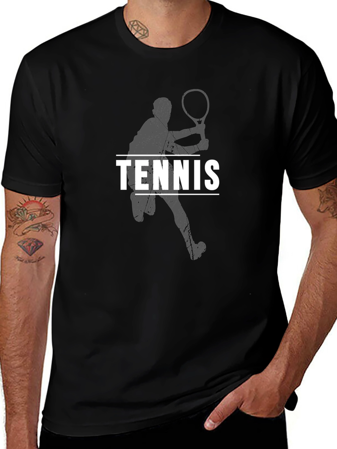 Tennis Player Graphic Tee - Stylish Sport T-Shirt