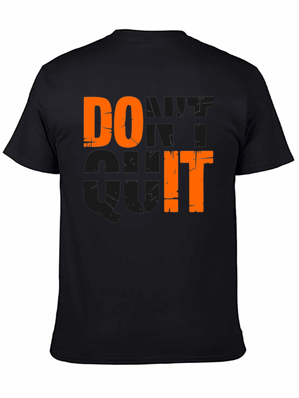 Do It Motivational Graphic Black T-Shirt