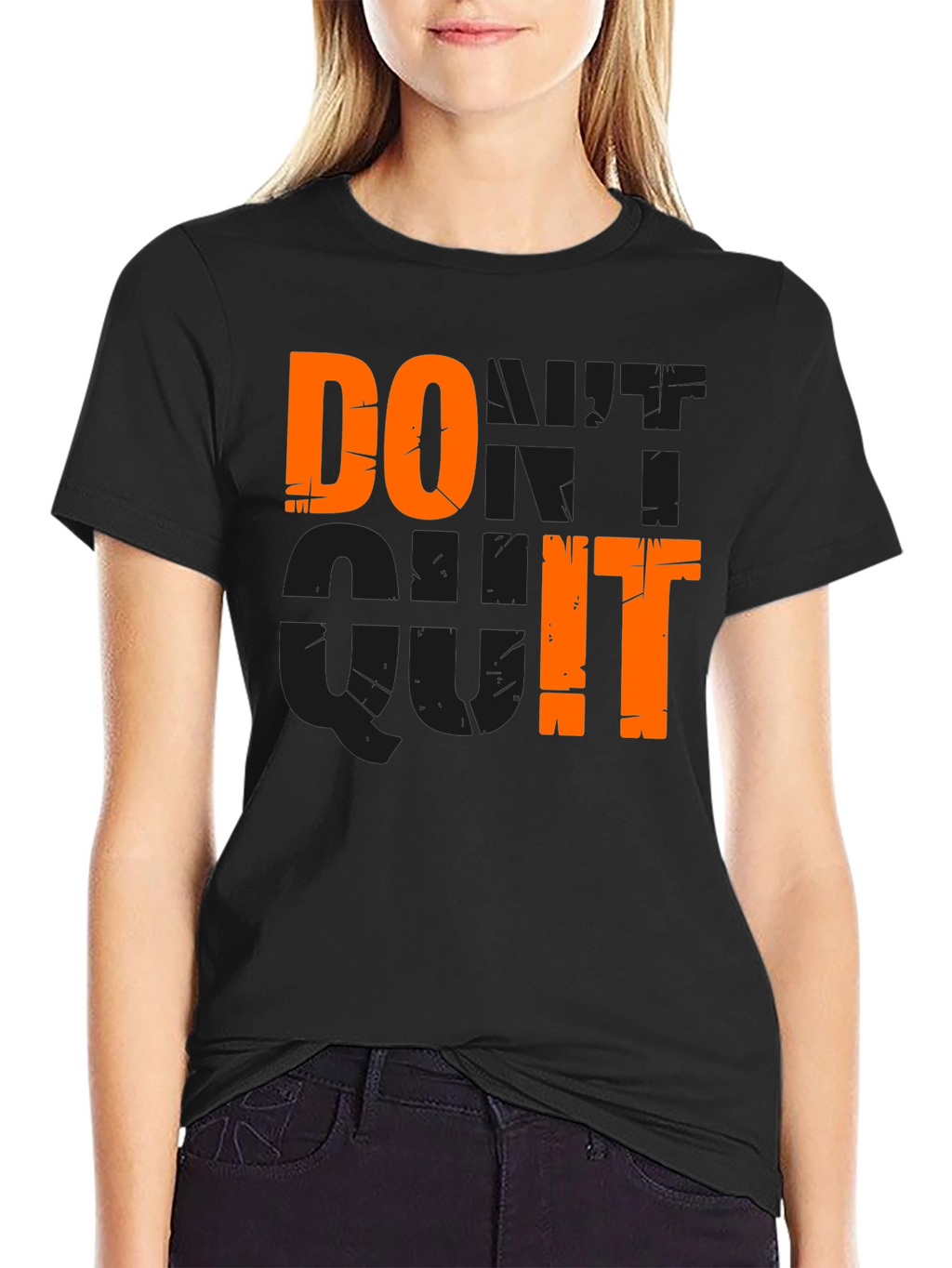 Do It Motivational Graphic Black T-Shirt