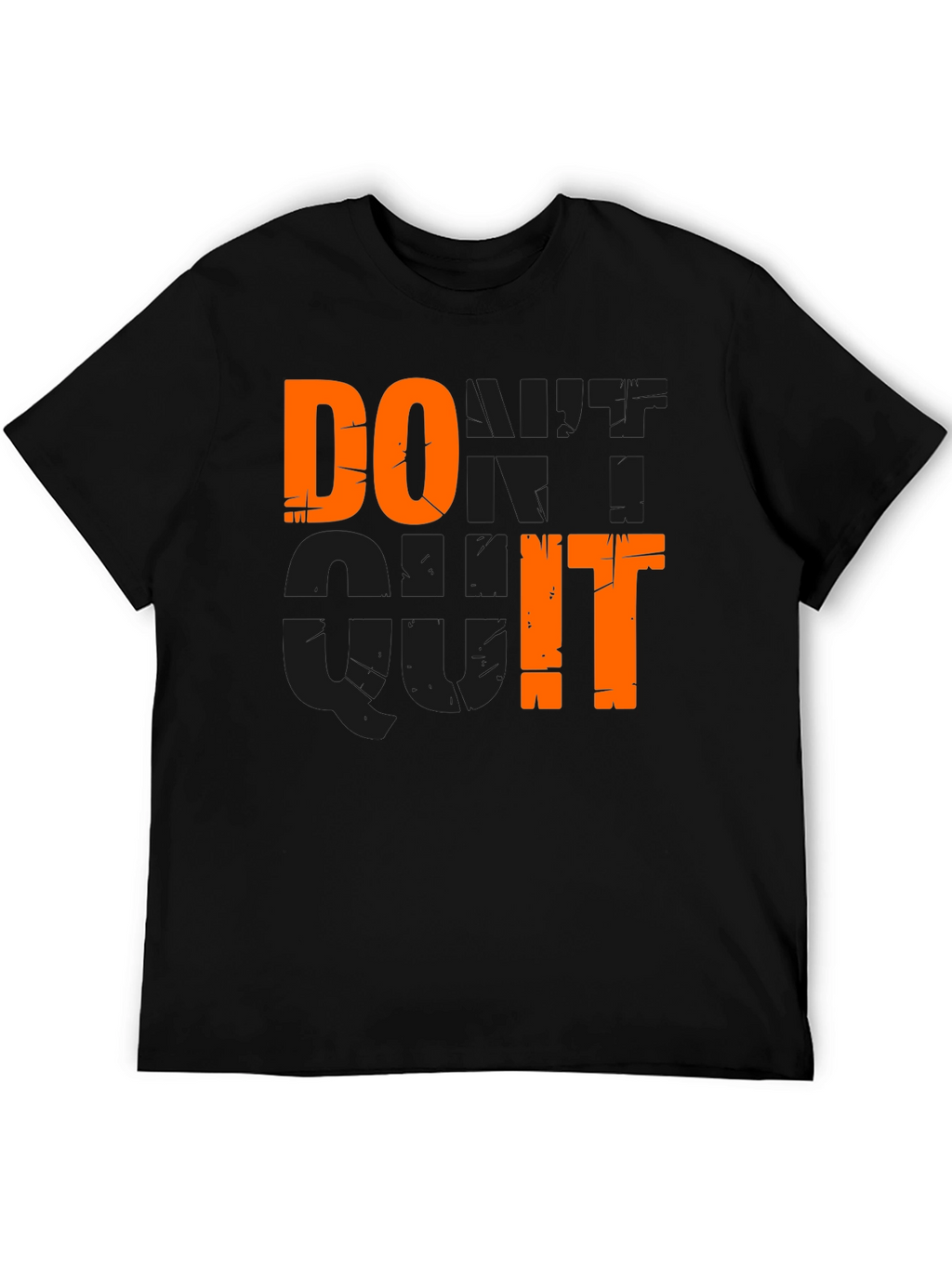 Do It Motivational Graphic Black T-Shirt