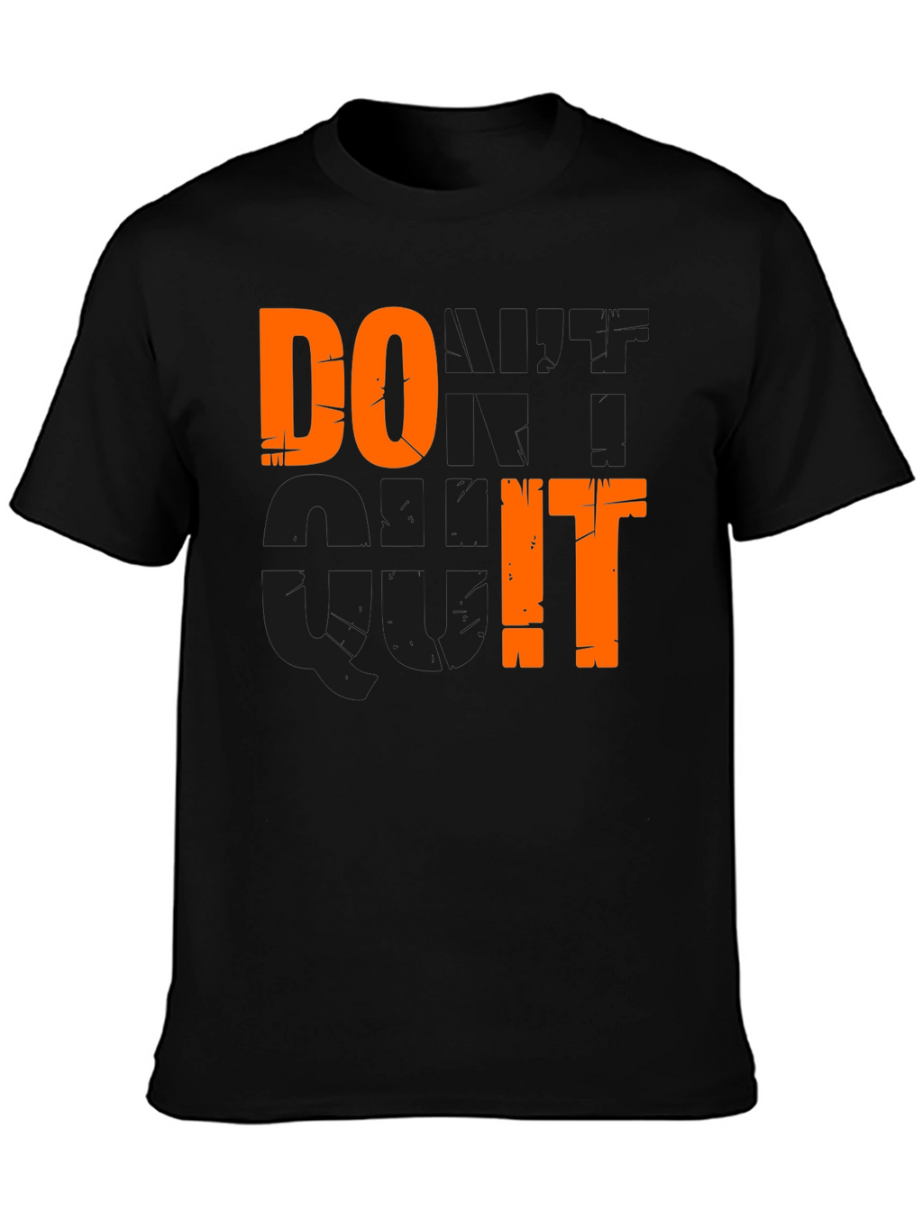 Do It Motivational Graphic Black T-Shirt