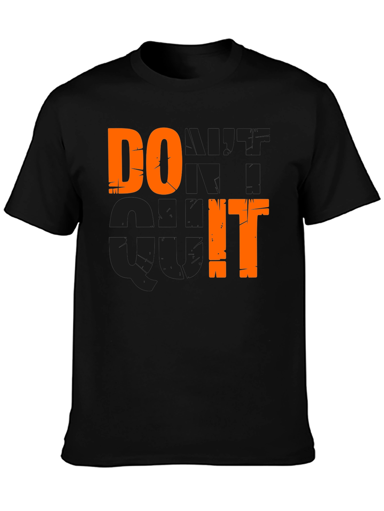 Do It Motivational Graphic Black T-Shirt