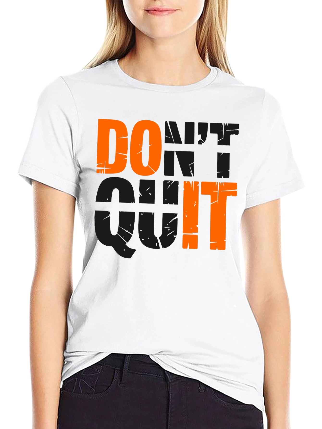 Do It Motivational Graphic Black T-Shirt