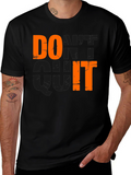 Do It Motivational Graphic Black T-Shirt