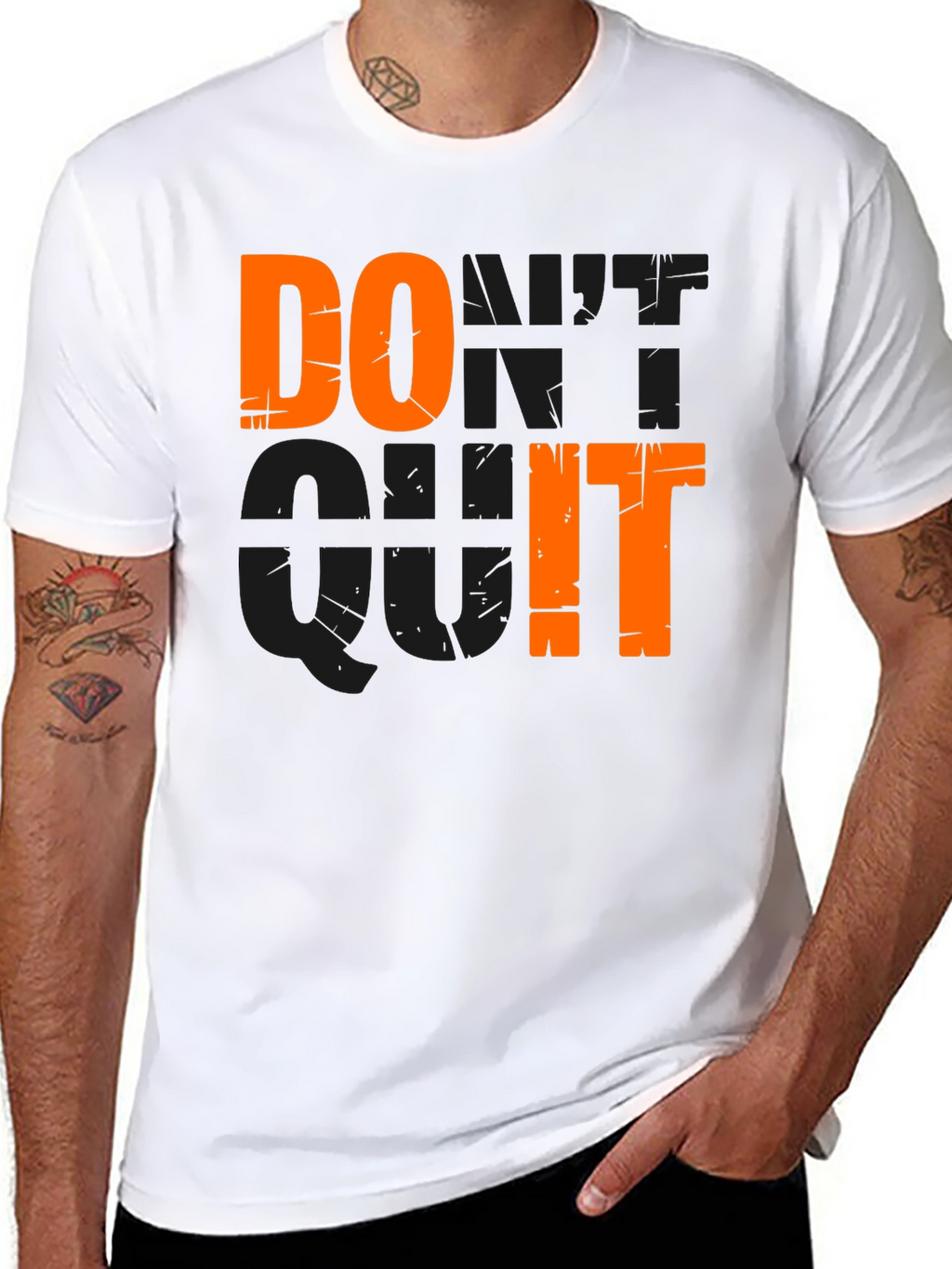 Do It Motivational Graphic Black T-Shirt