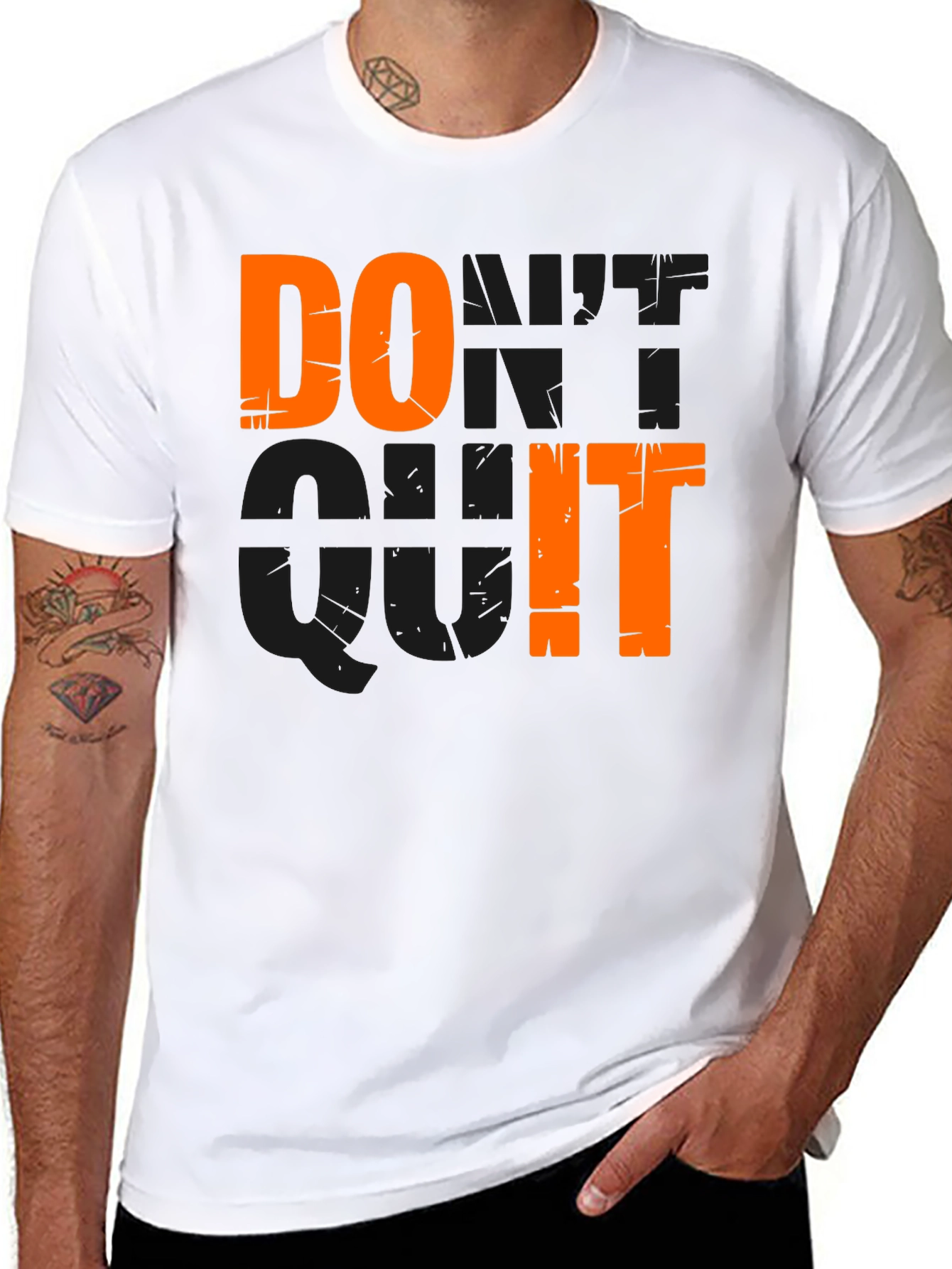 Do It Motivational Graphic Black T-Shirt