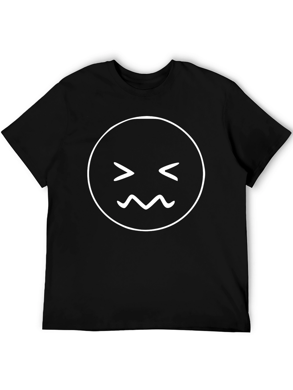 Expressive Emoji Graphic Tee - Black