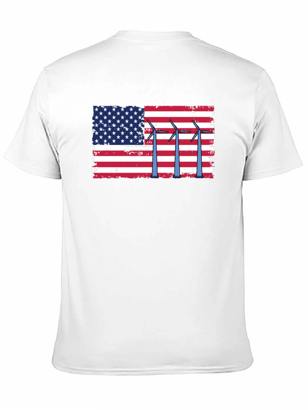 American Flag Wind Turbine Graphic Tee