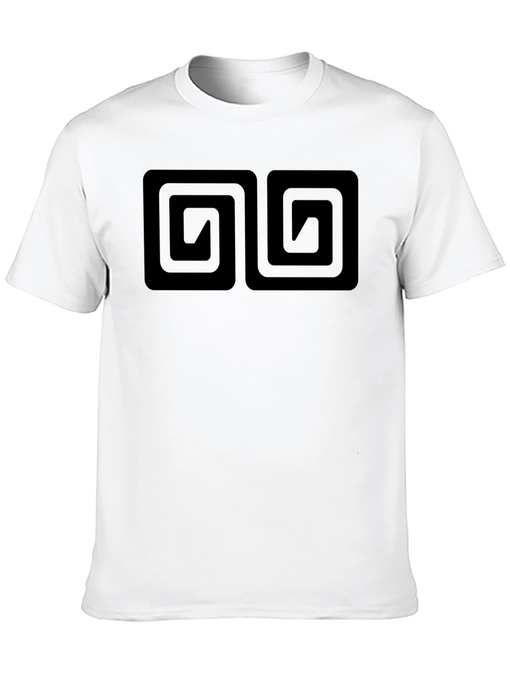Mens Black T-Shirt with Double Maze Design
