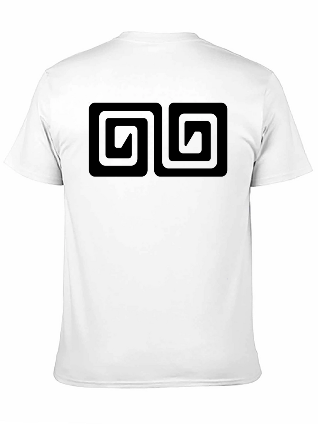 Mens Black T-Shirt with Double Maze Design
