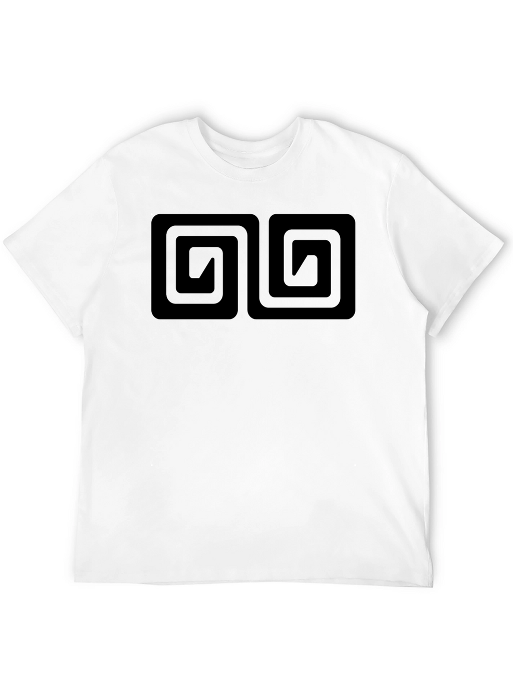 Mens Black T-Shirt with Double Maze Design