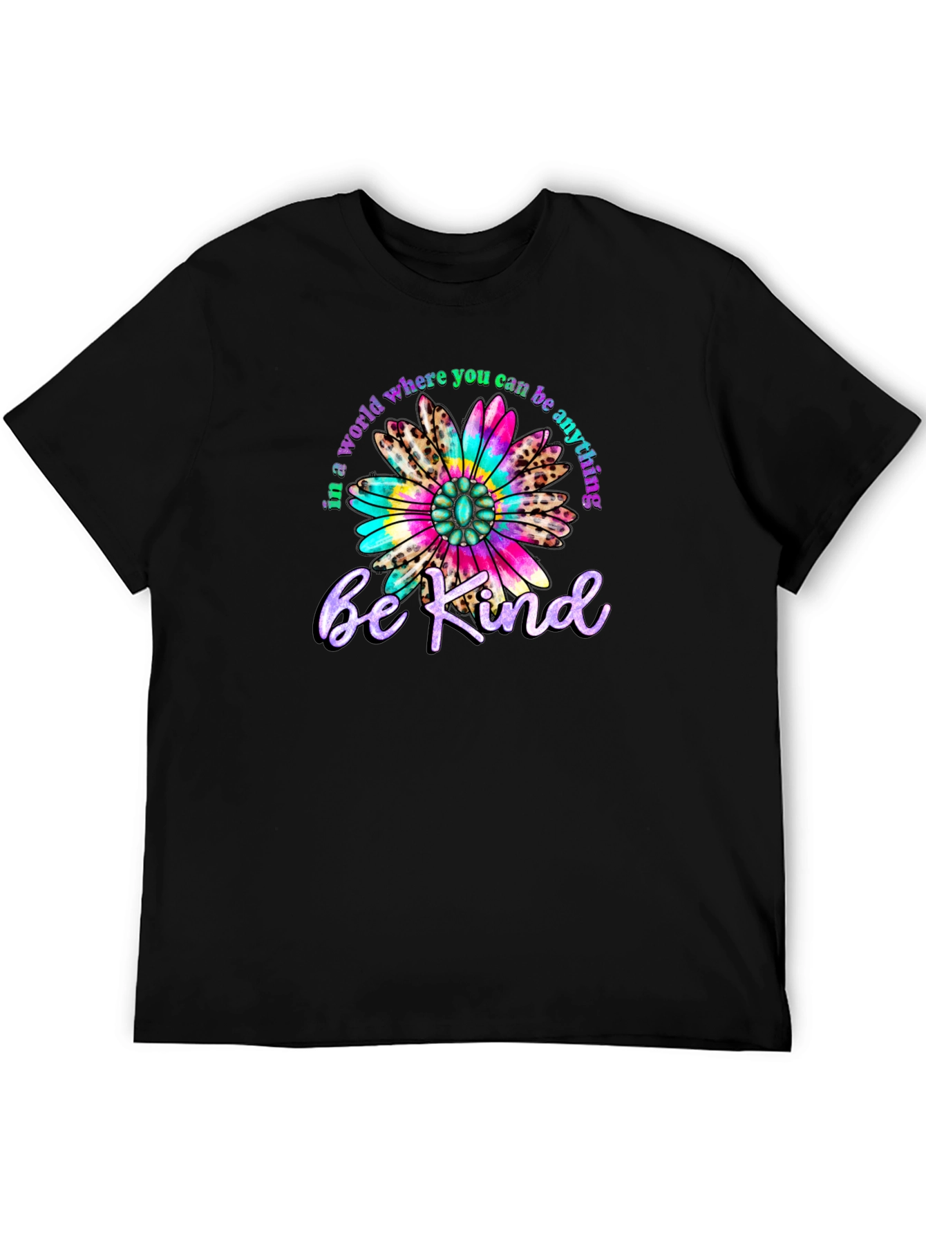 Be Kind T-Shirt - Floral Design