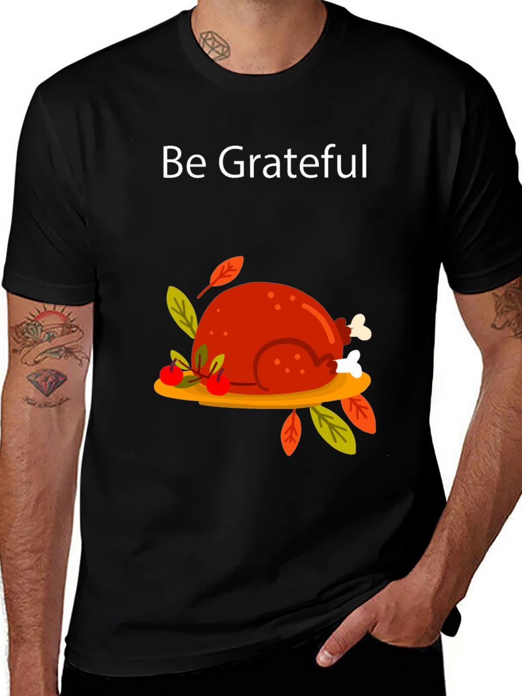 Be Grateful Thanksgiving Turkey T-Shirt