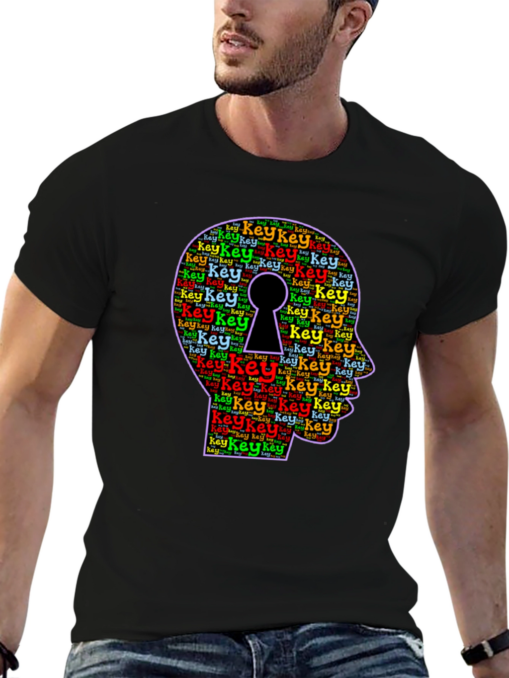 Key Head Graphic T-Shirt