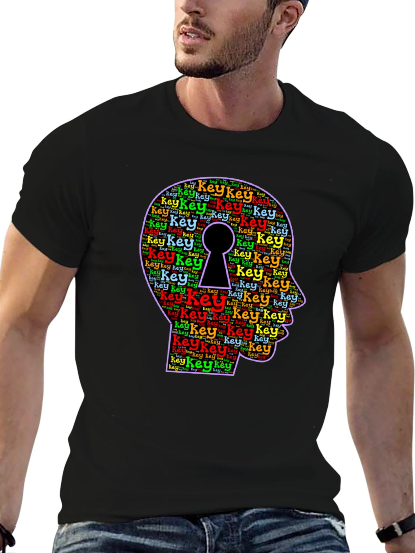 Key Head Graphic T-Shirt