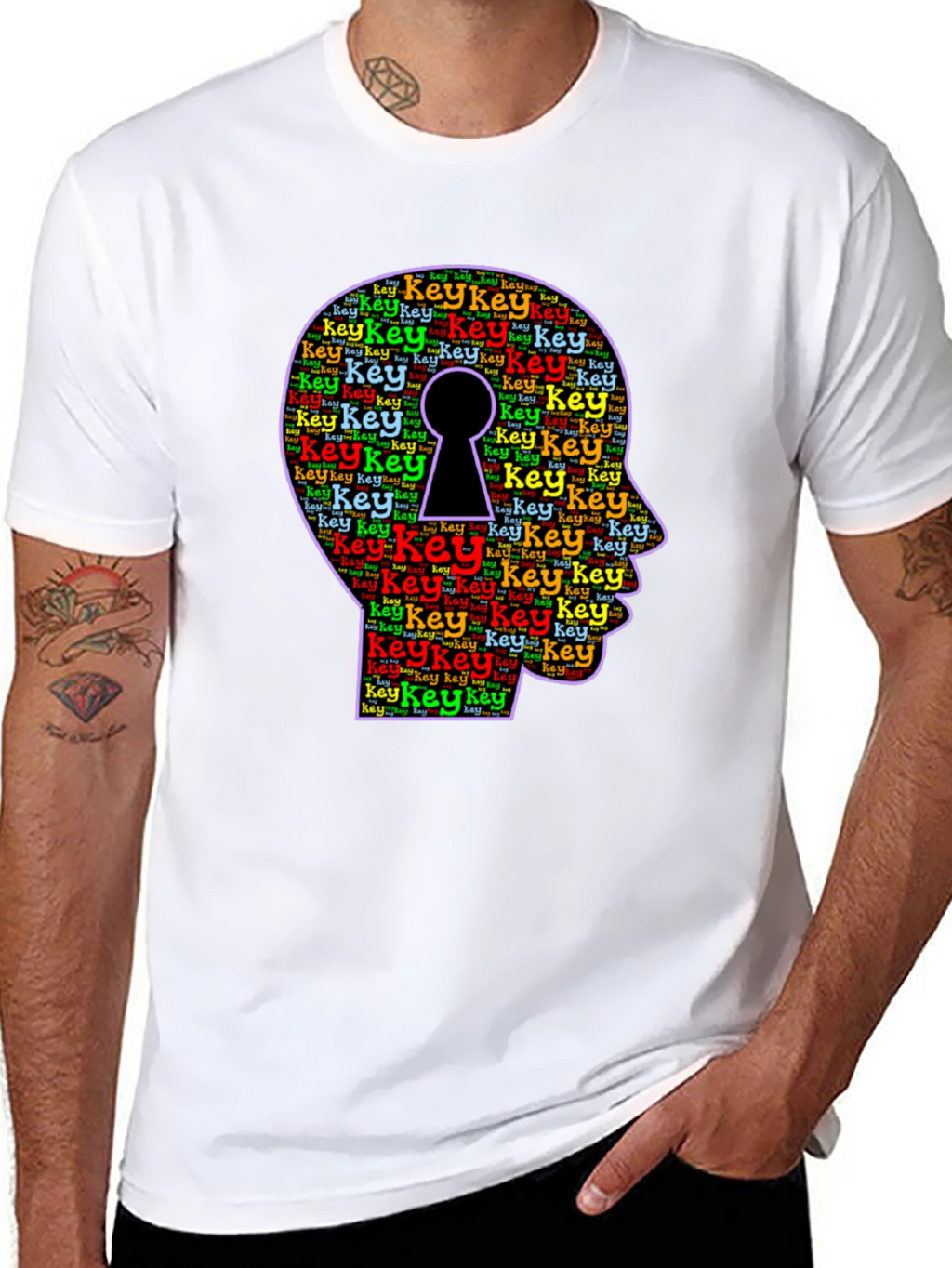 Key Head Graphic T-Shirt